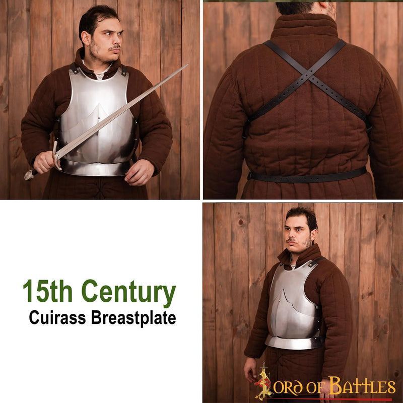 15e eeuwse borstkuras, zwart, 1.6 mm