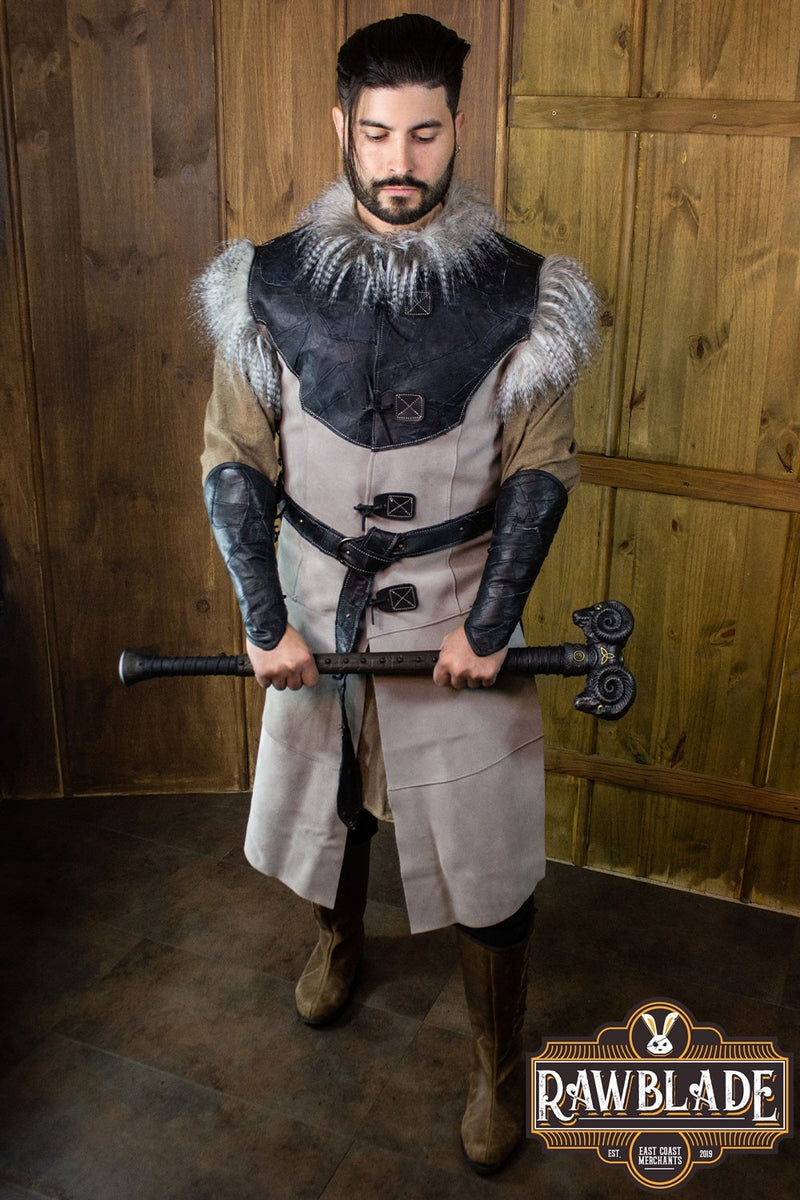 Eulenlederwams, schwarz-grau 