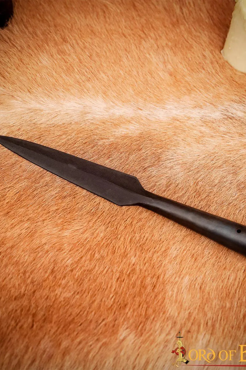 Vroeg-Middeleeuwse speerpunt met schouders, gebronsd, semi-scherp