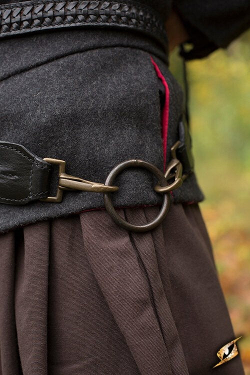 Gevlochten zwaardriem, zwart