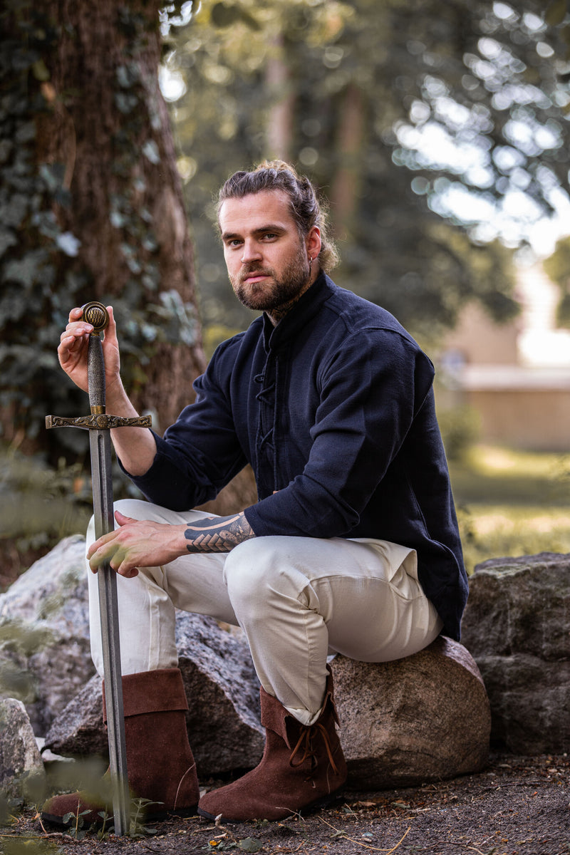 Chemise en coton épais, noir 