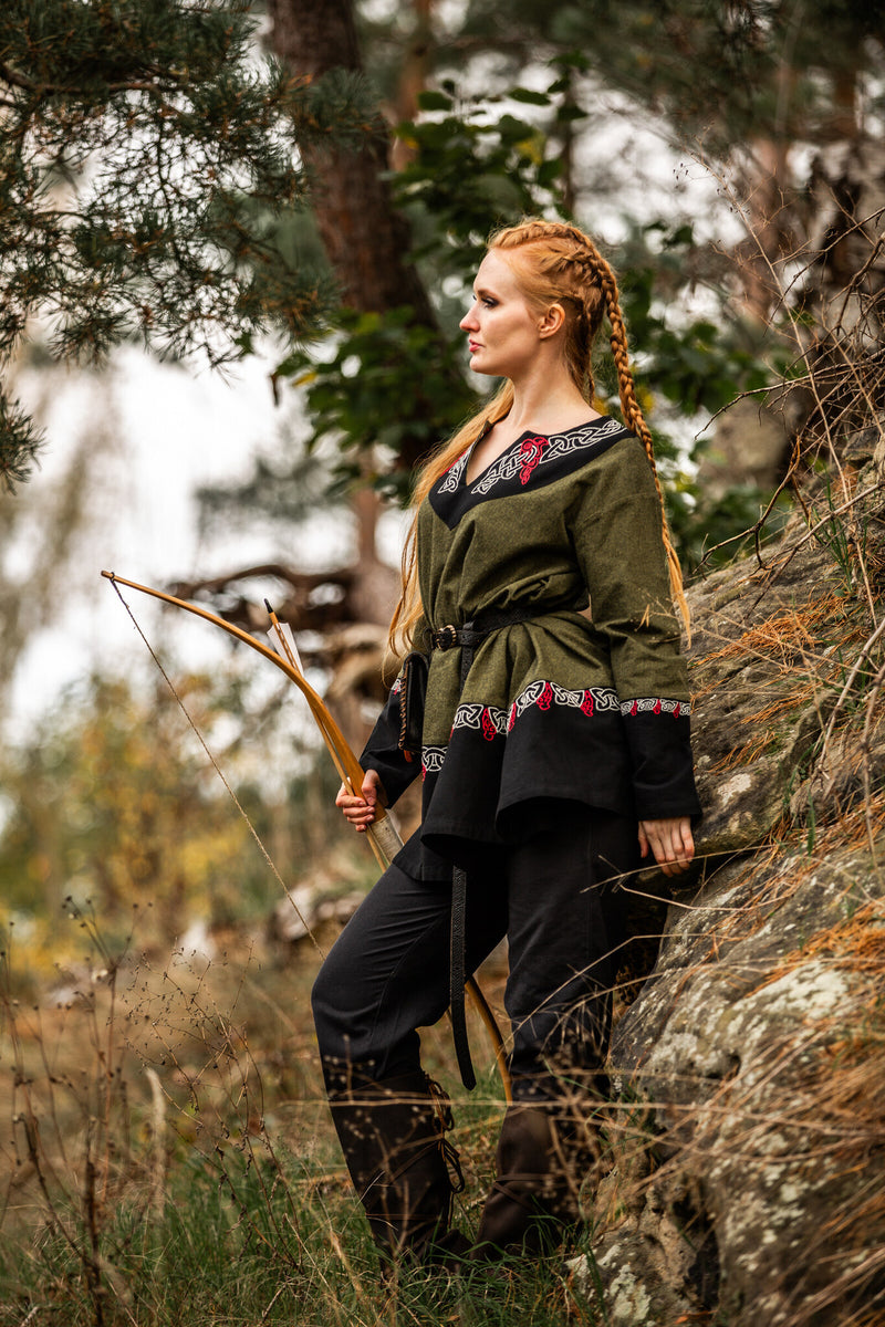 Viking tuniek Haakon, olijfgroen