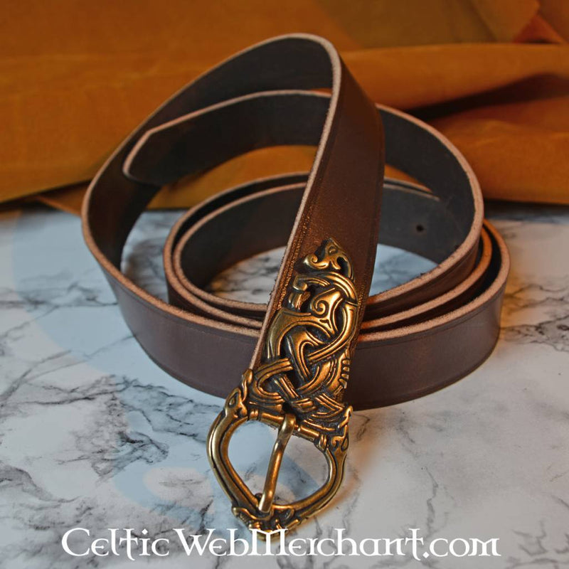 Viking riem Jellinge, 135 cm, bruin
