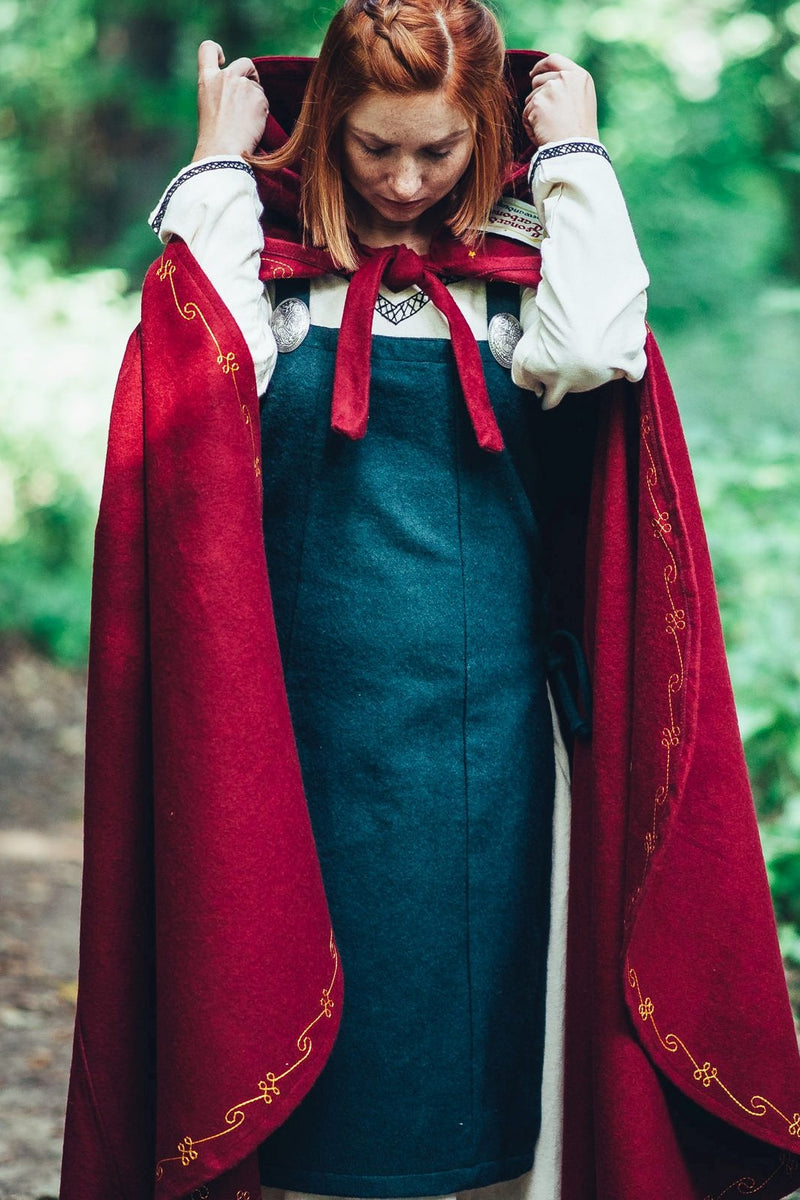 Dölja Ceridwen, röd, ullblandning 