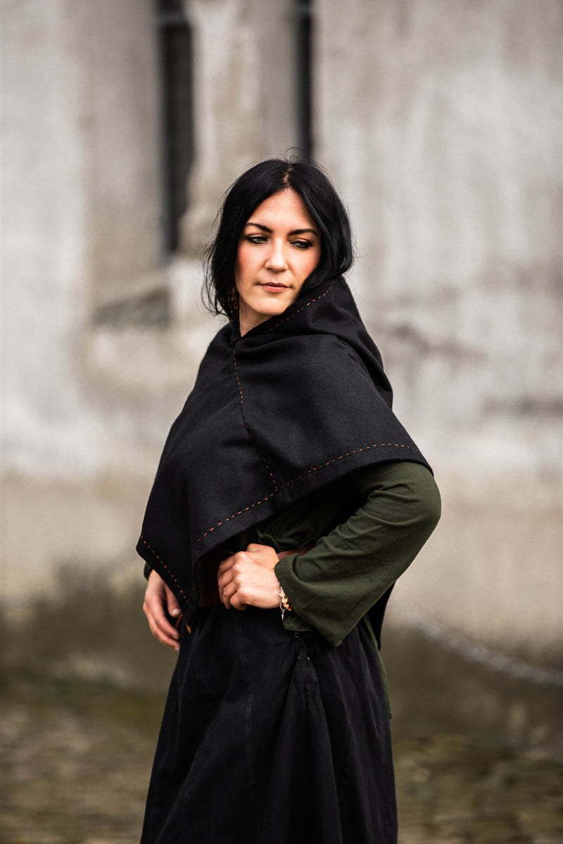 Skjoldehamm kaproen Halfdan, zwart, wolmix