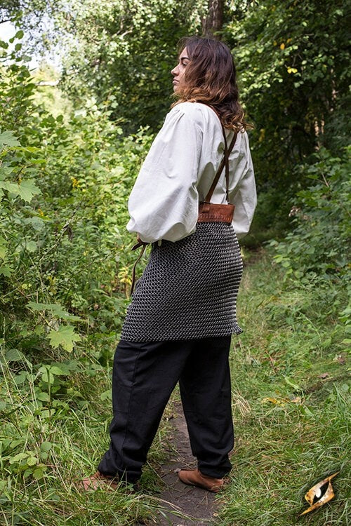 Maliënrok gousset met riemen, ongeklonken, 9 mm