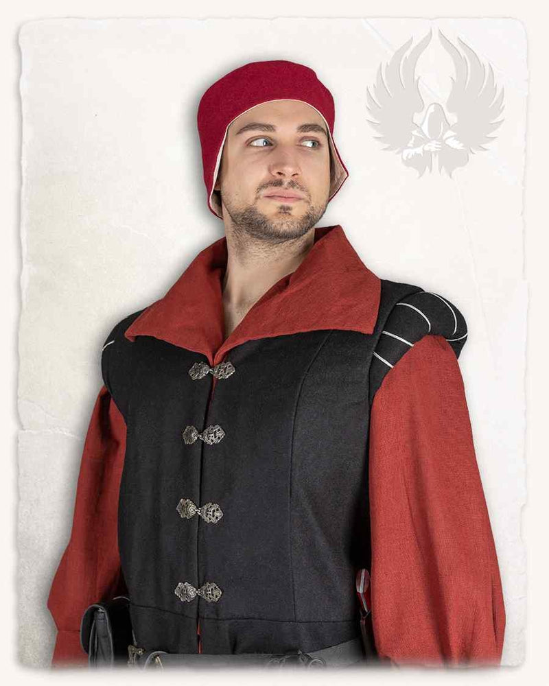 Renaissance Doublet Tudor, zwart