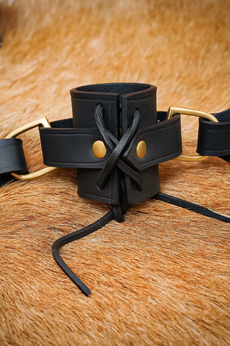 Cintura con supporto per spada, 204 cm, marrone 