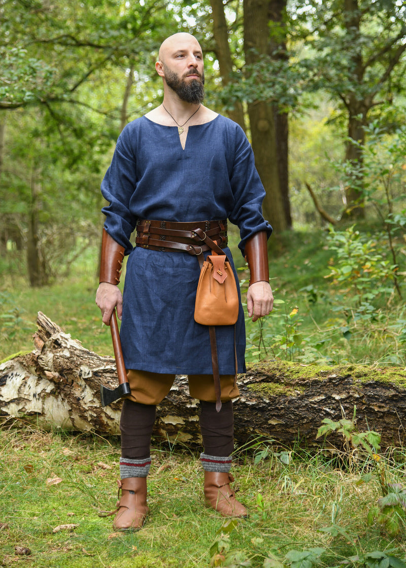 Middeleeuwse linnen tuniek, blauw