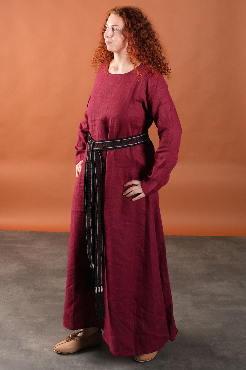Wikingerkleid Helga, Leinen, rot