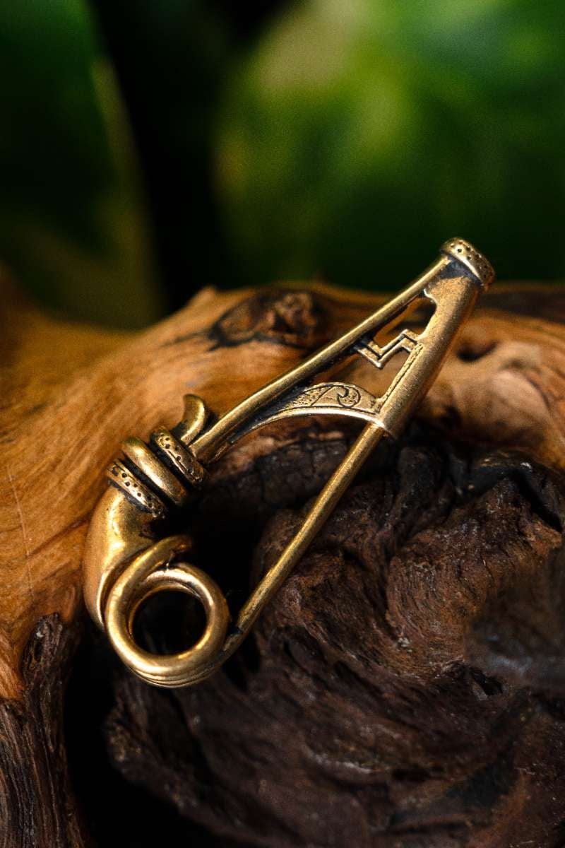 Keltische broche, Birdlip type, 1e eeuw n.Chr, brons