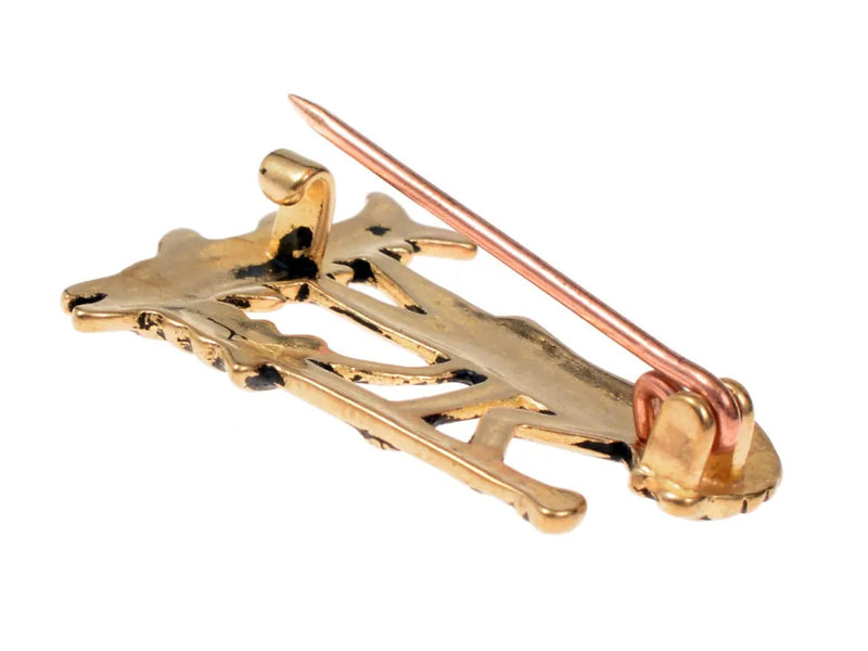 Middeleeuwse badge apendokter, verzilverd brons