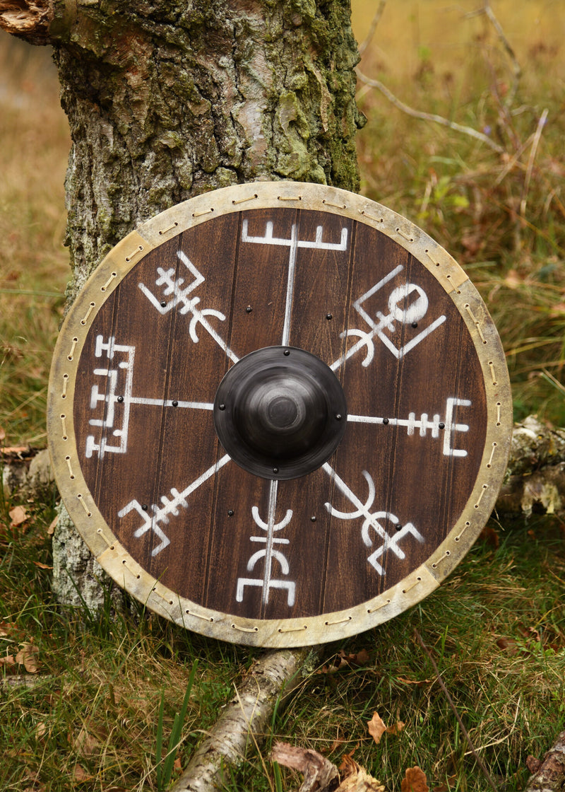 Viking shield Vegvisir with rawhide