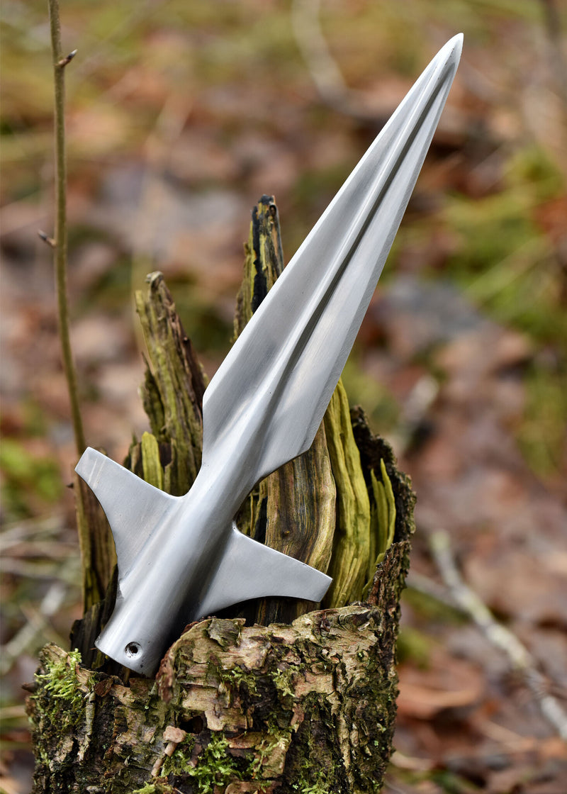 Aile pointe de lance du début du Moyen Âge, env. 28,5 cm, semi-affûtée 
