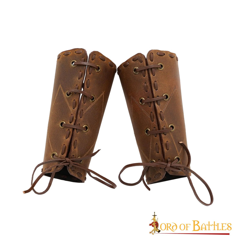 Robin leren bracers, onderarmbeschermers