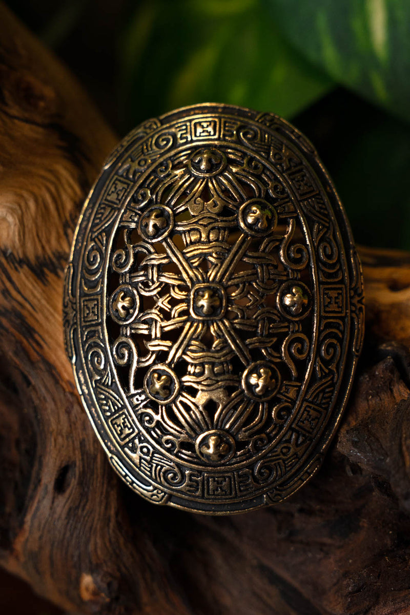 Viking schildpad broche British Museum, verzilverd brons, prijs per stuk