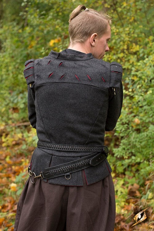 Gevlochten zwaardriem, zwart