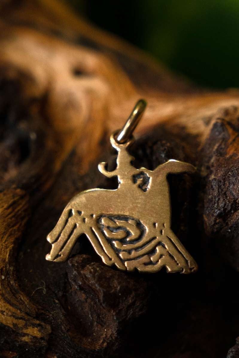 Odin en Sleipnir hanger van Gotland, brons