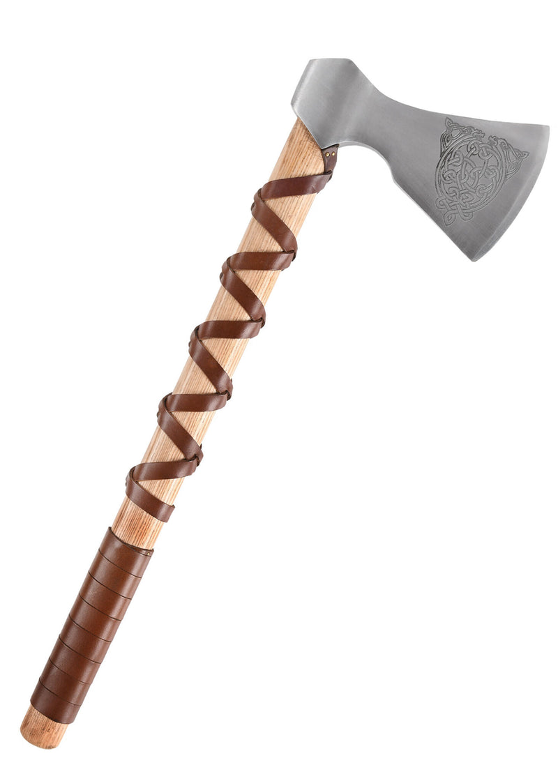 Vichingo ascia, tipo F, inciso, semi-affilato 