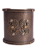 Celtic bracelet with snake motives, brass