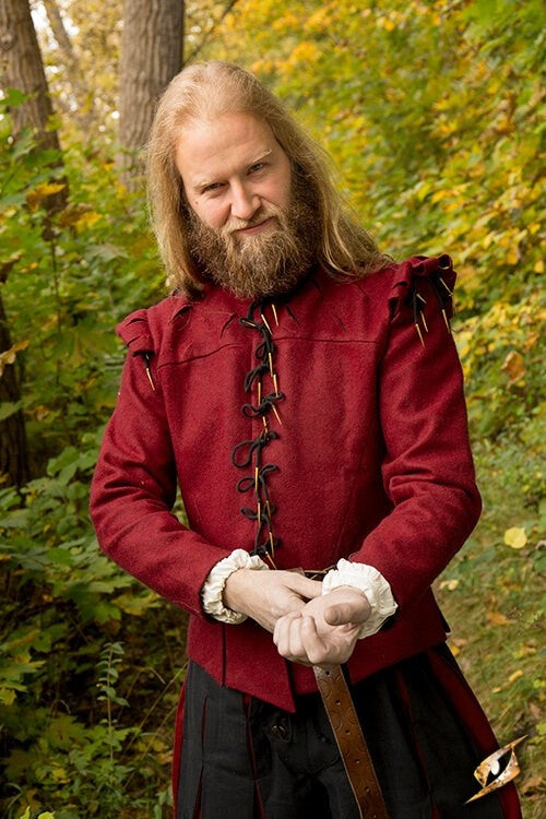 Doublet Columbus, rood, wolmix