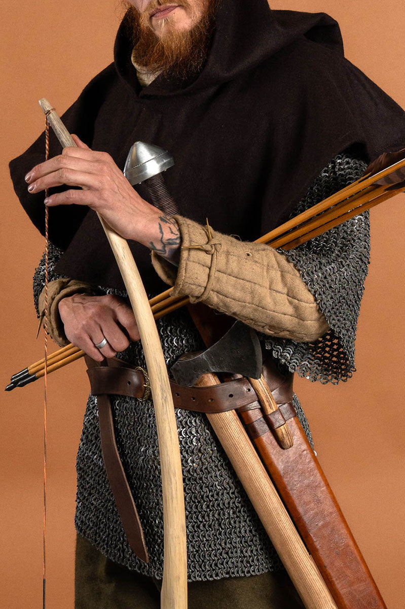 Marksman boog re-enactment / LARP, 70" (178 cm) lichtbruin, 25 lbs