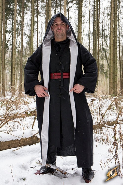Wizard robe, black-silver