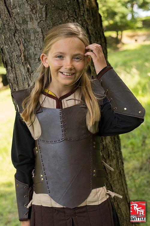 RFB bracciali in pelle, vambrace, marrone, paio 