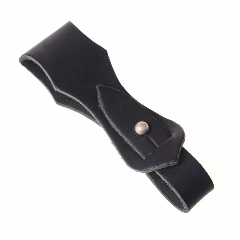 Leren bierpulhouder, zwart