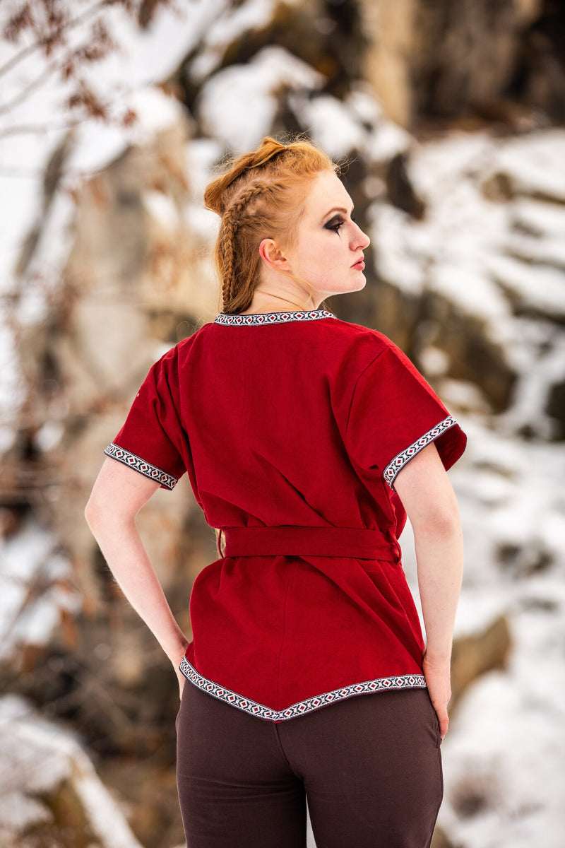 Valkyrie tunica Brynhild, rosso 