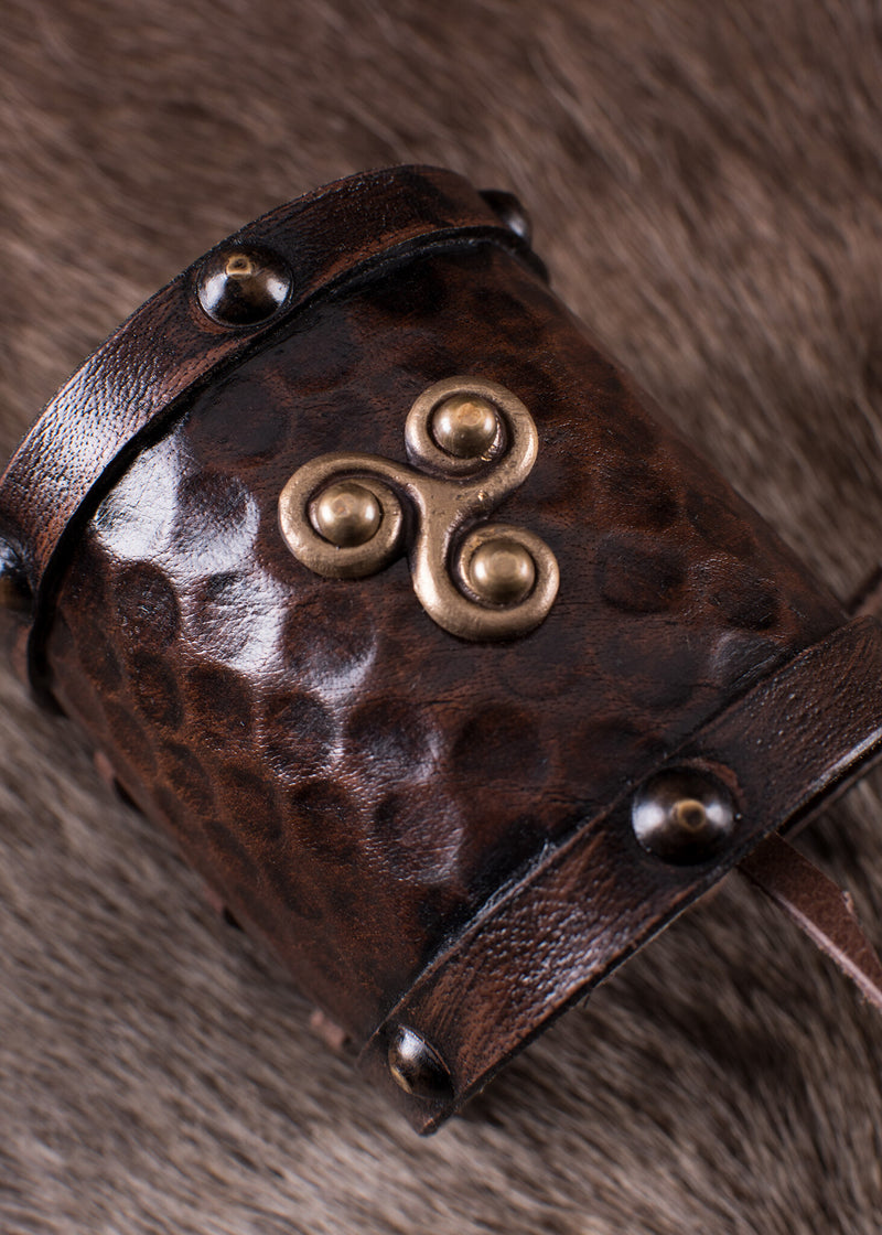 Armband Keltische triskelion, leer