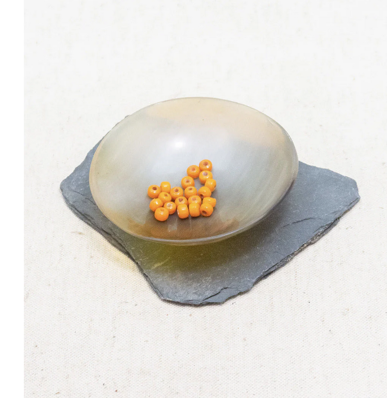 Glaskralen, 10 stuks, oranje