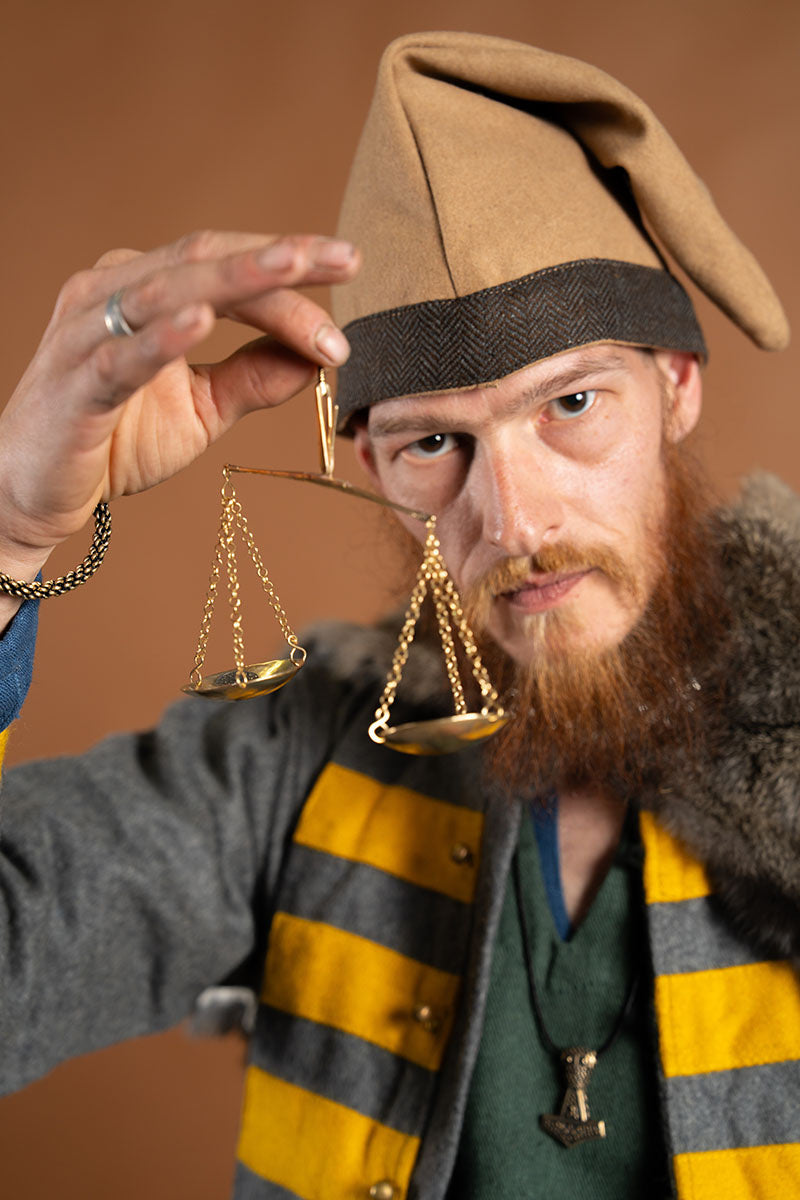 Rusvik Viking jas Bartosz, geel/grijs, wolmix