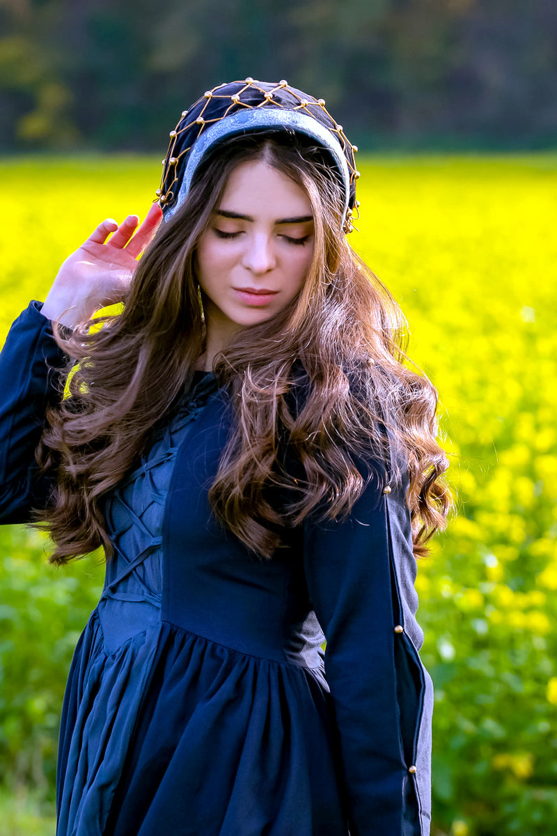 Haarnetje (caul) Cecilia, fluweel, zwart