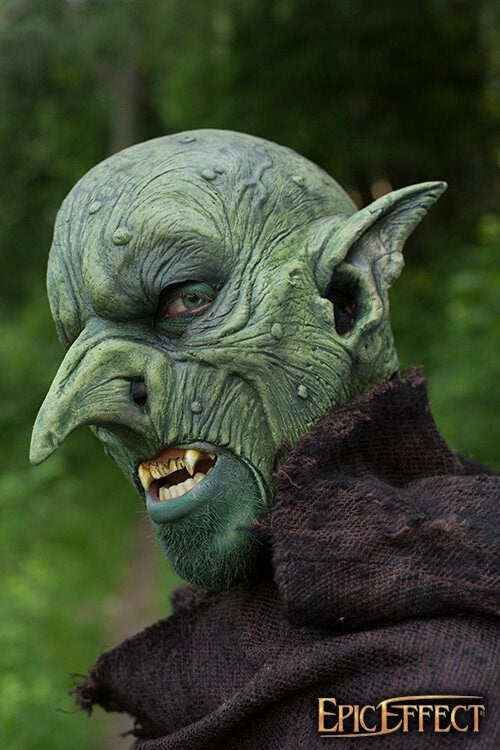 Aardman Mask, grön, Lajv mask 