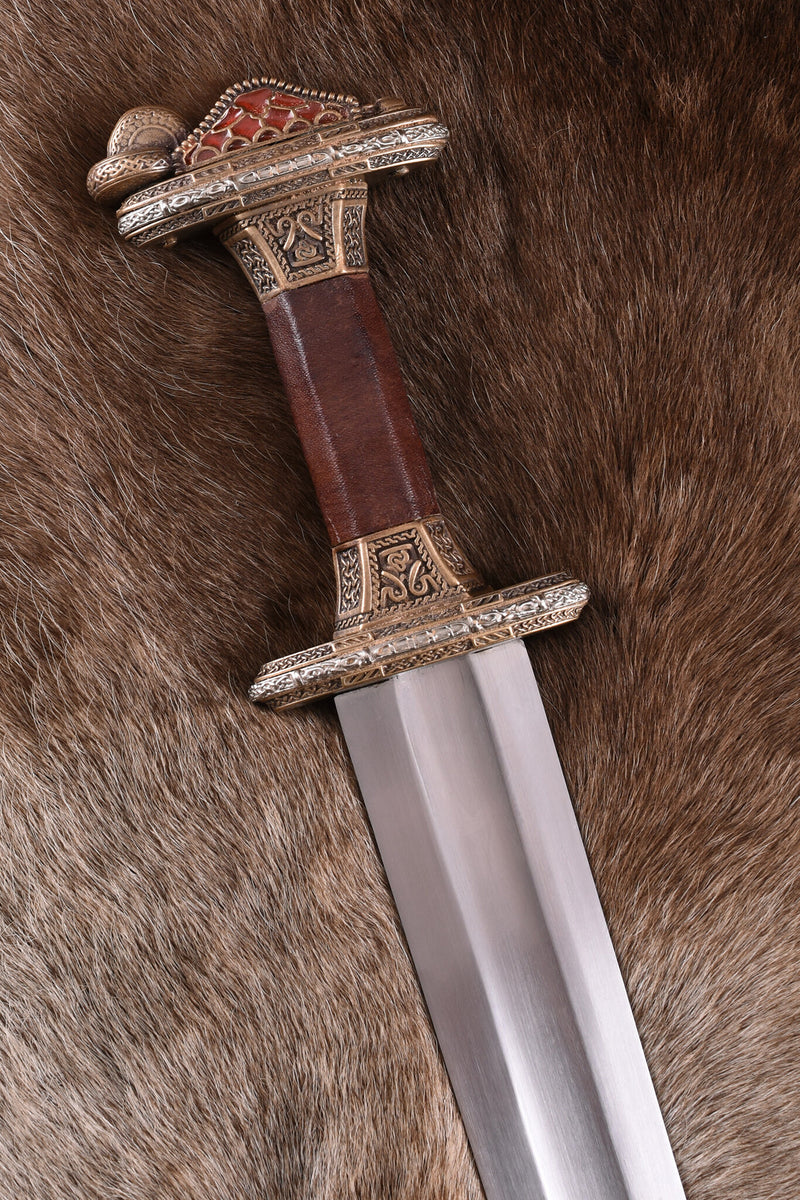 Vendel sword Uppsala 7th-8th century, brass hilt, semi-sharp