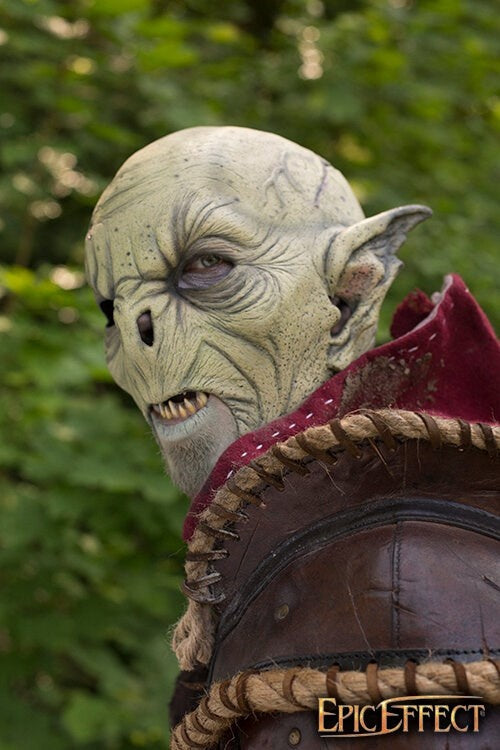 Mörkgrön Wild Orc Mask, Lajv 