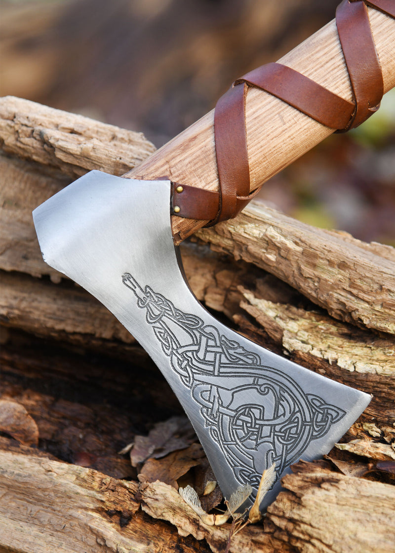 Viking ascia, tipo K, inciso, semi-affilato 