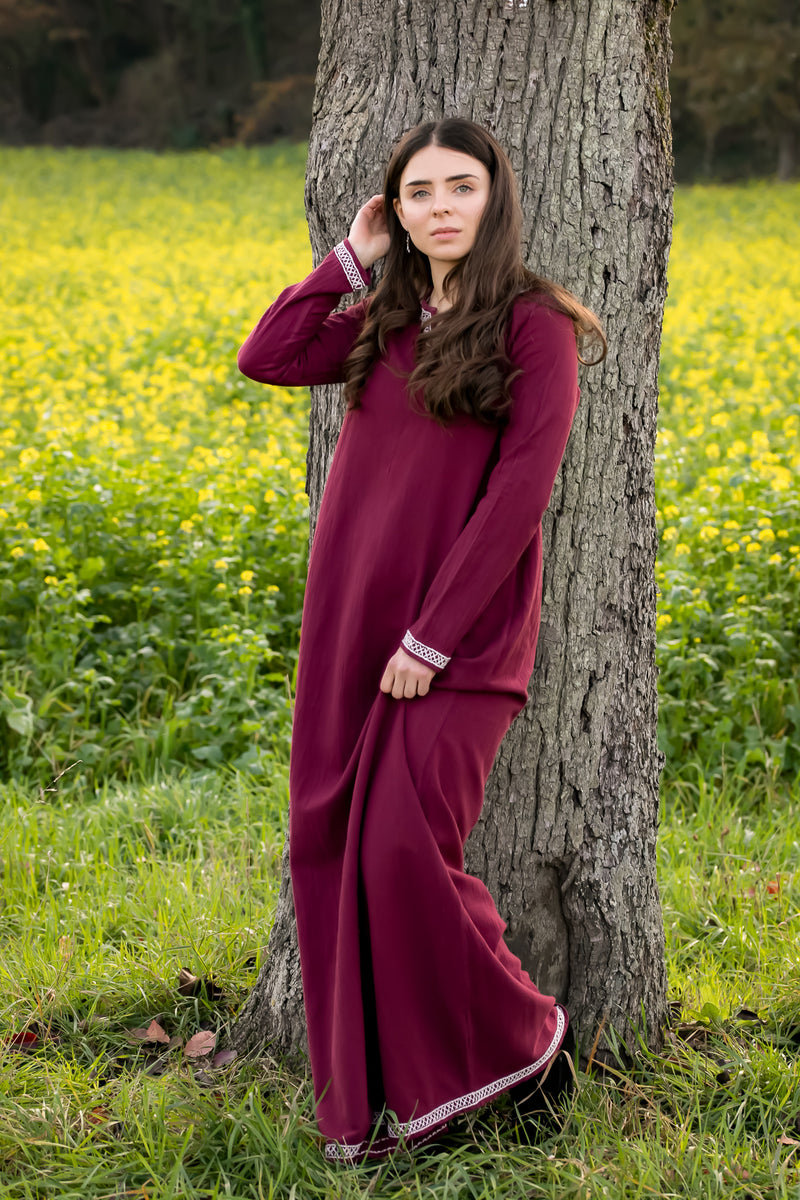 Vroegmiddeleeuwse jurk Aelswith, rood