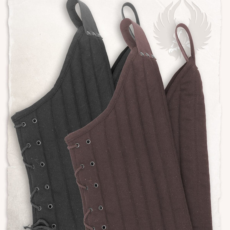 Gambeson cuisses, bovenbeenbeschermers, Leopold zwart