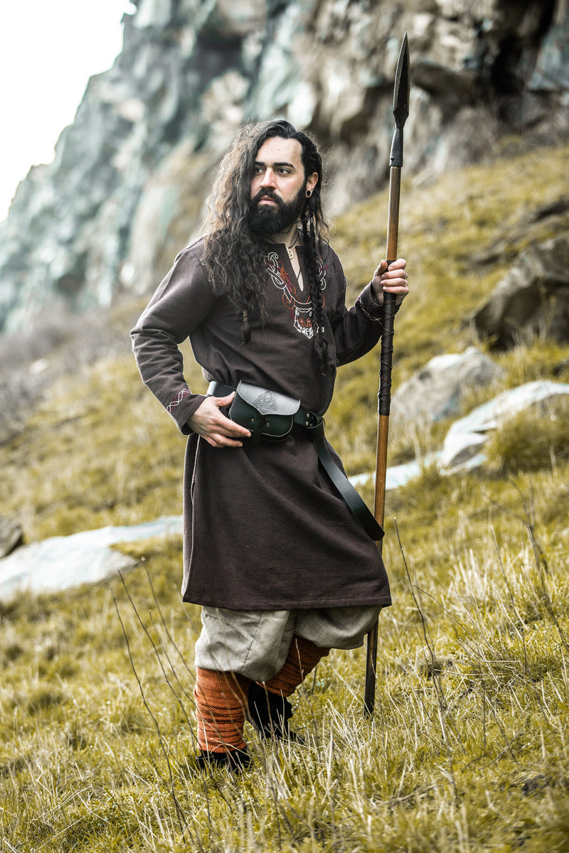 Viking tuniek wolf Fenrir, bruin