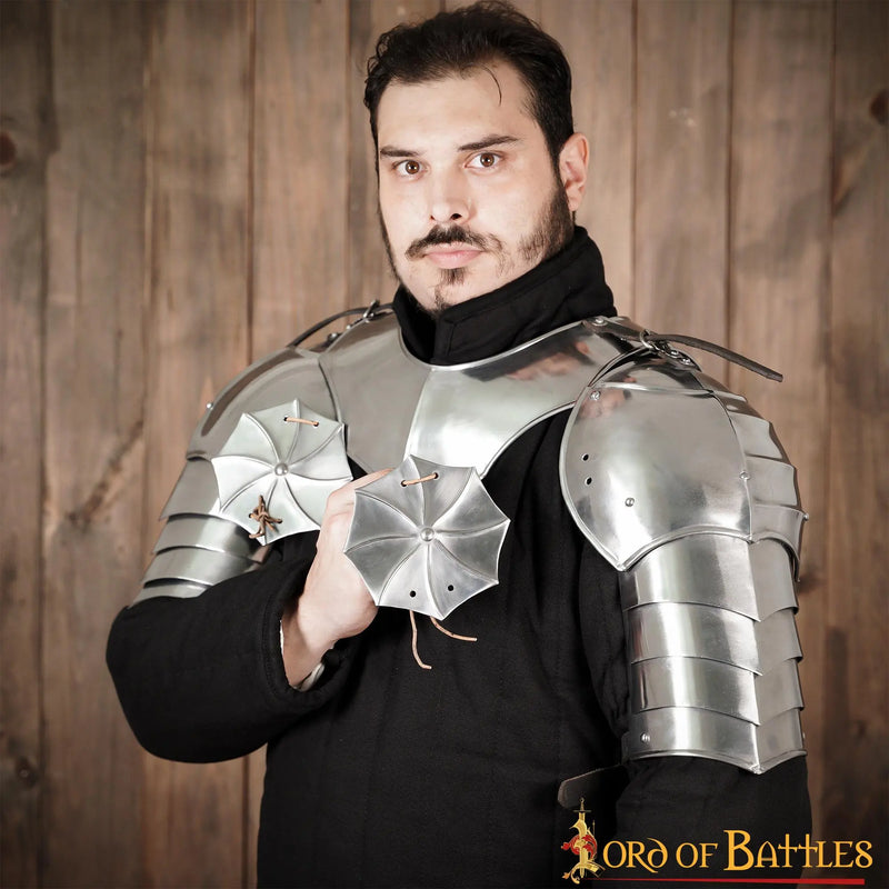 Gótico hombreras con rondeles, 1,6 mm 