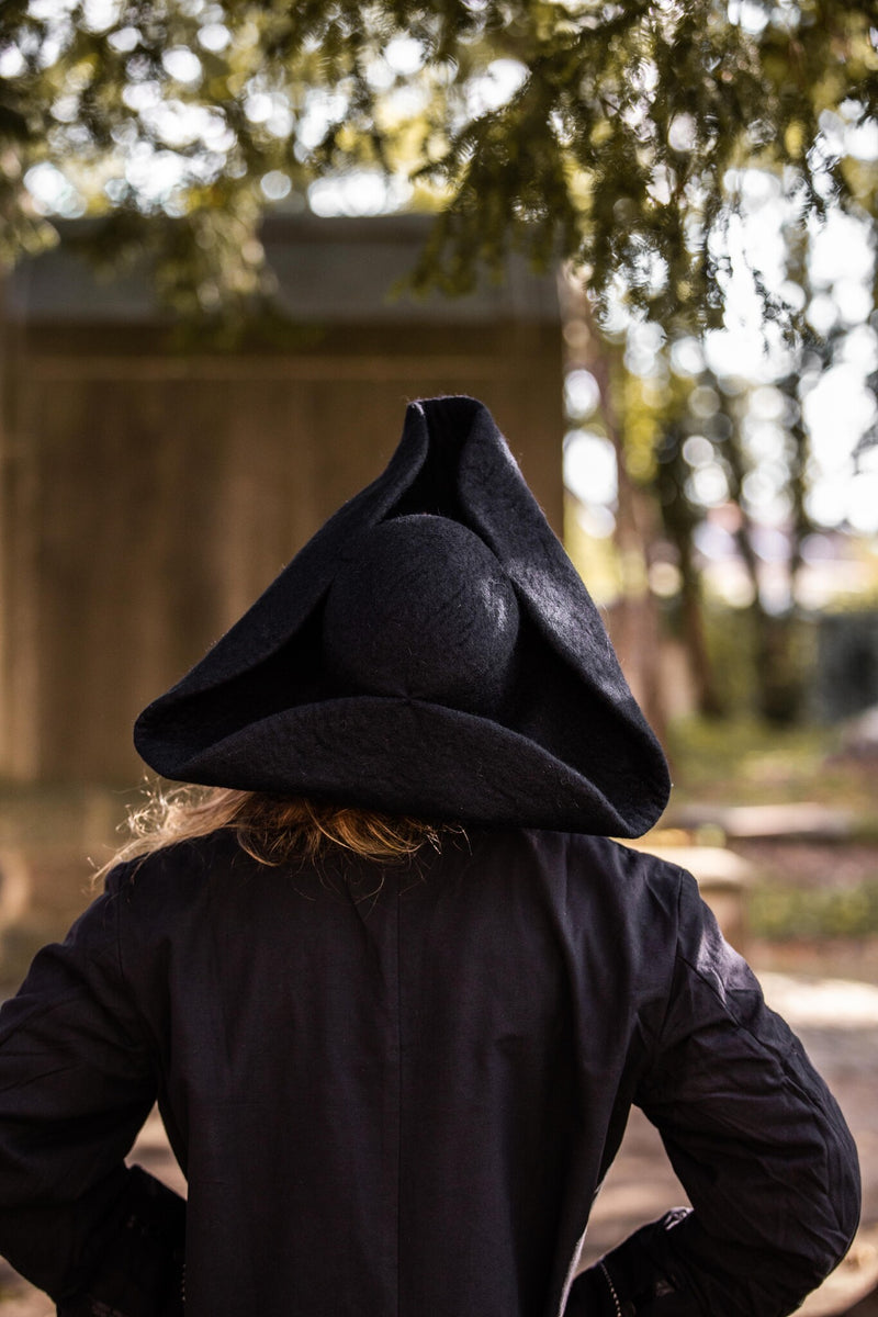 Tricorn Charles, black, wool felt