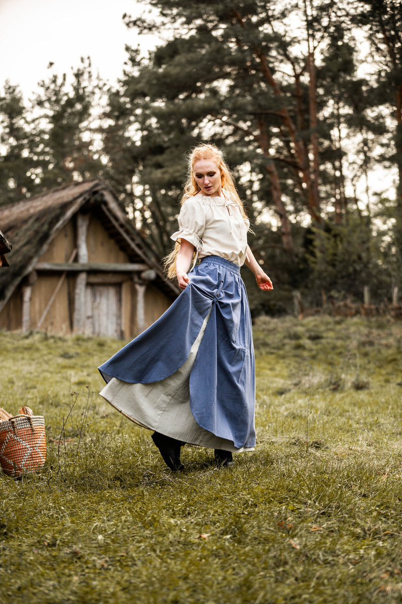 Medieval falda Elise, azul 