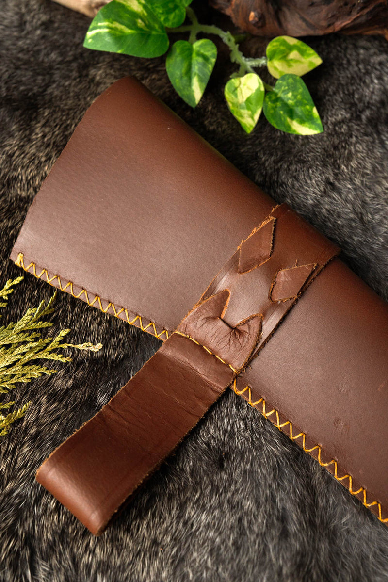 Triquetrasax met houten handvat, semi-scherp