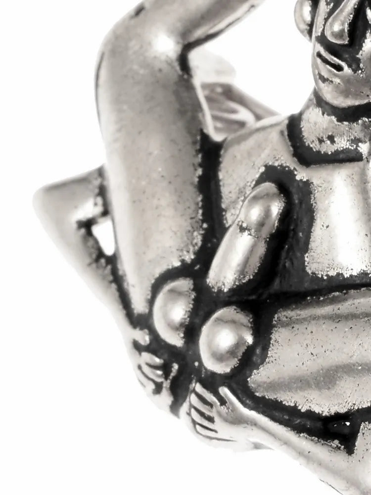 Middeleeuwse badge billentoner, verzilverd brons