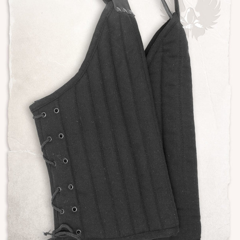 Gambeson cuisses, bovenbeenbeschermers, Leopold zwart