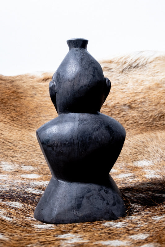 Houtsnijwerk Viking god Freyr, zwart