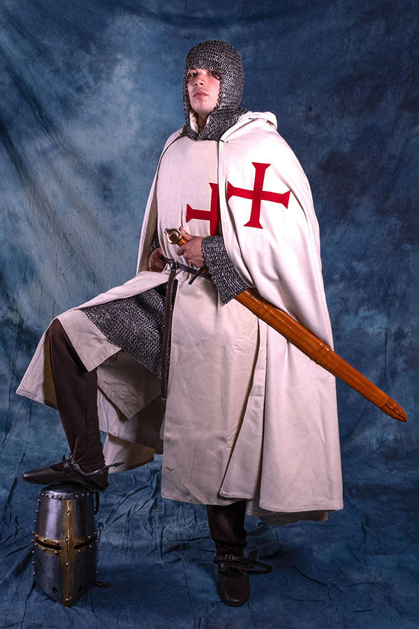 Historical templar surcoat, cream