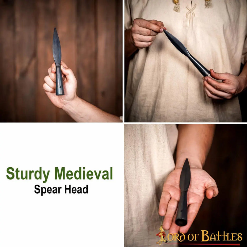 Vroeg-Middeleeuwse bladvormige speerpunt, gebronsd, semi-scherp